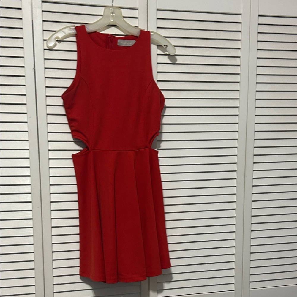 Stylish Red Sleeveless Kids Dress